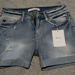 KanCan Blue Distressed Women Shorts